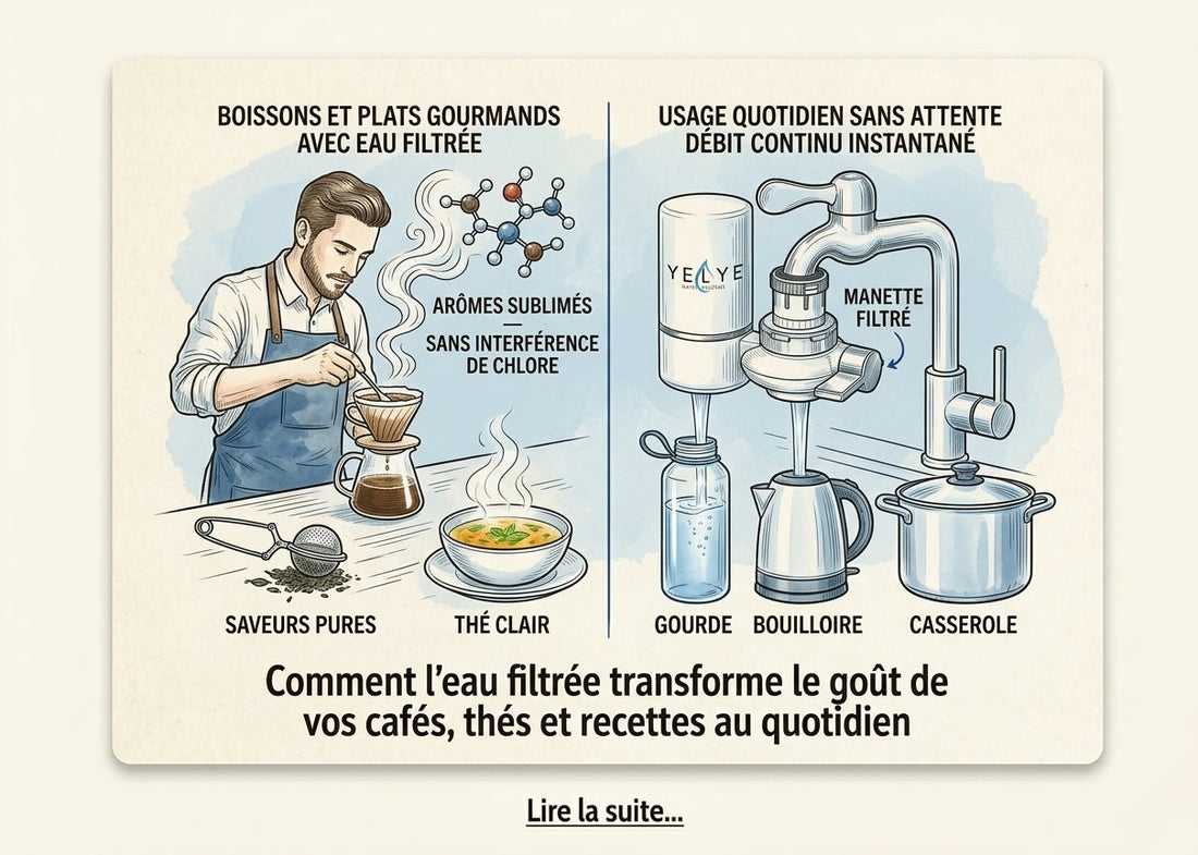 Comment l'eau filtrée transforme le goût de vos cafés, thés et recettes au quotidien