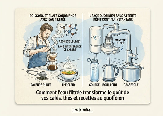 Comment l'eau filtrée transforme le goût de vos cafés, thés et recettes au quotidien