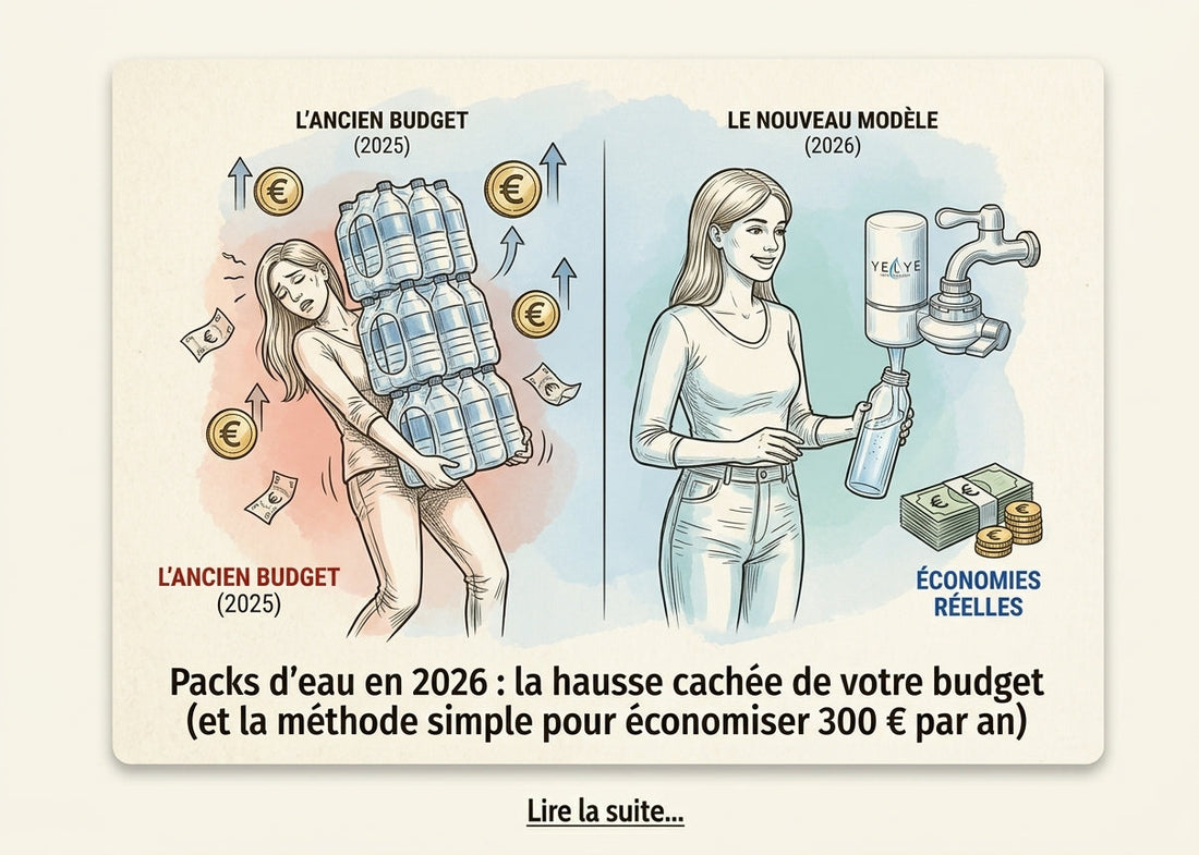 Packs d'eau en 2026 : la hausse cachée de votre budget (et la méthode simple pour économiser 300 € par an)